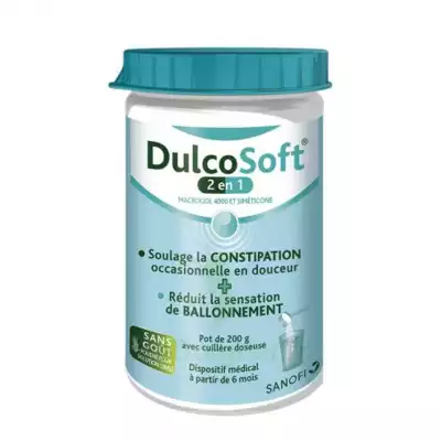 Dulcosoft 2 En 1 Constipation Et Ballonnement Poudre à Diluer Fl/200g à Libourne